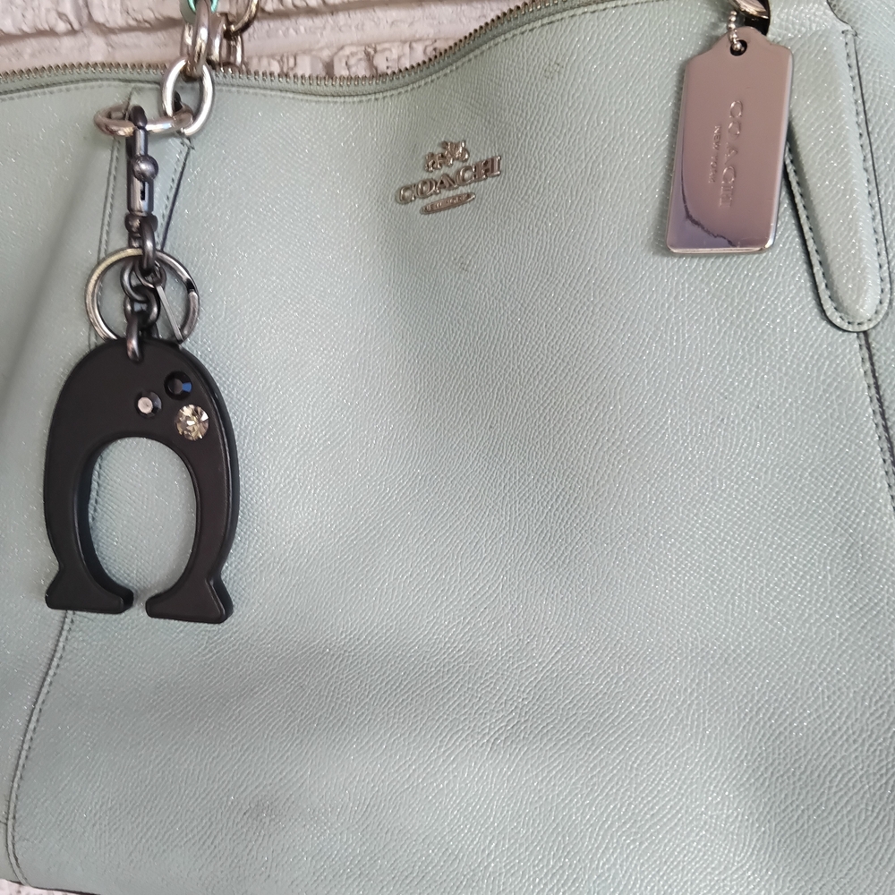 Coach Light Blue Leather Tote - Picture 10 of 16